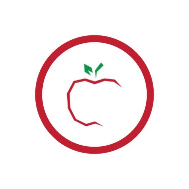 Apple vektör illüstrasyon logo şablonu