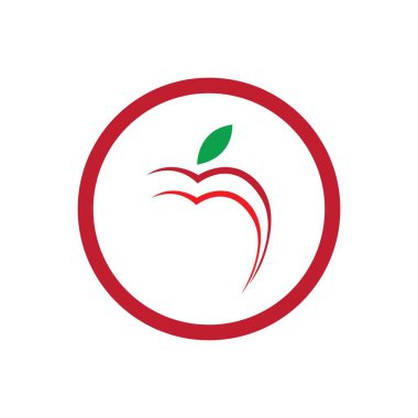 Apple vektör illüstrasyon logo şablonu