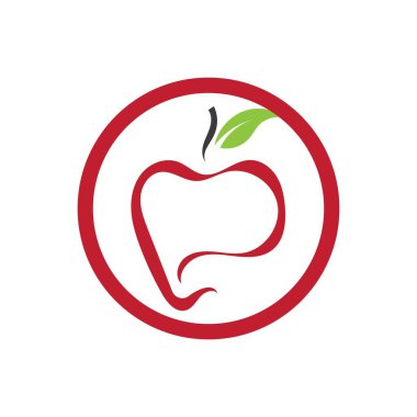Apple vektör illüstrasyon logo şablonu