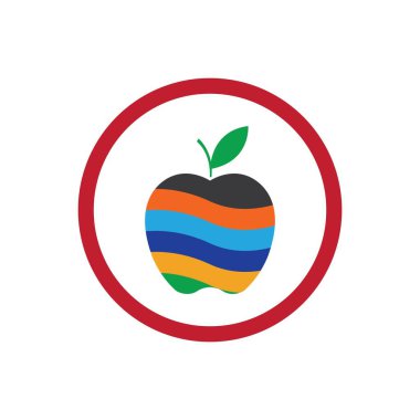 Apple vektör illüstrasyon logo şablonu
