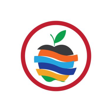 Apple vektör illüstrasyon logo şablonu