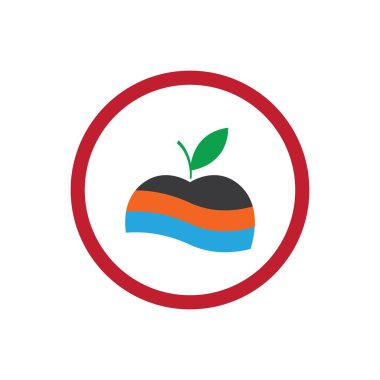 Apple vektör illüstrasyon logo şablonu