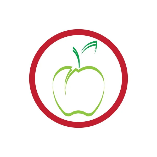 Apple Vektör Illüstrasyon Logo Şablonu — Stok Vektör