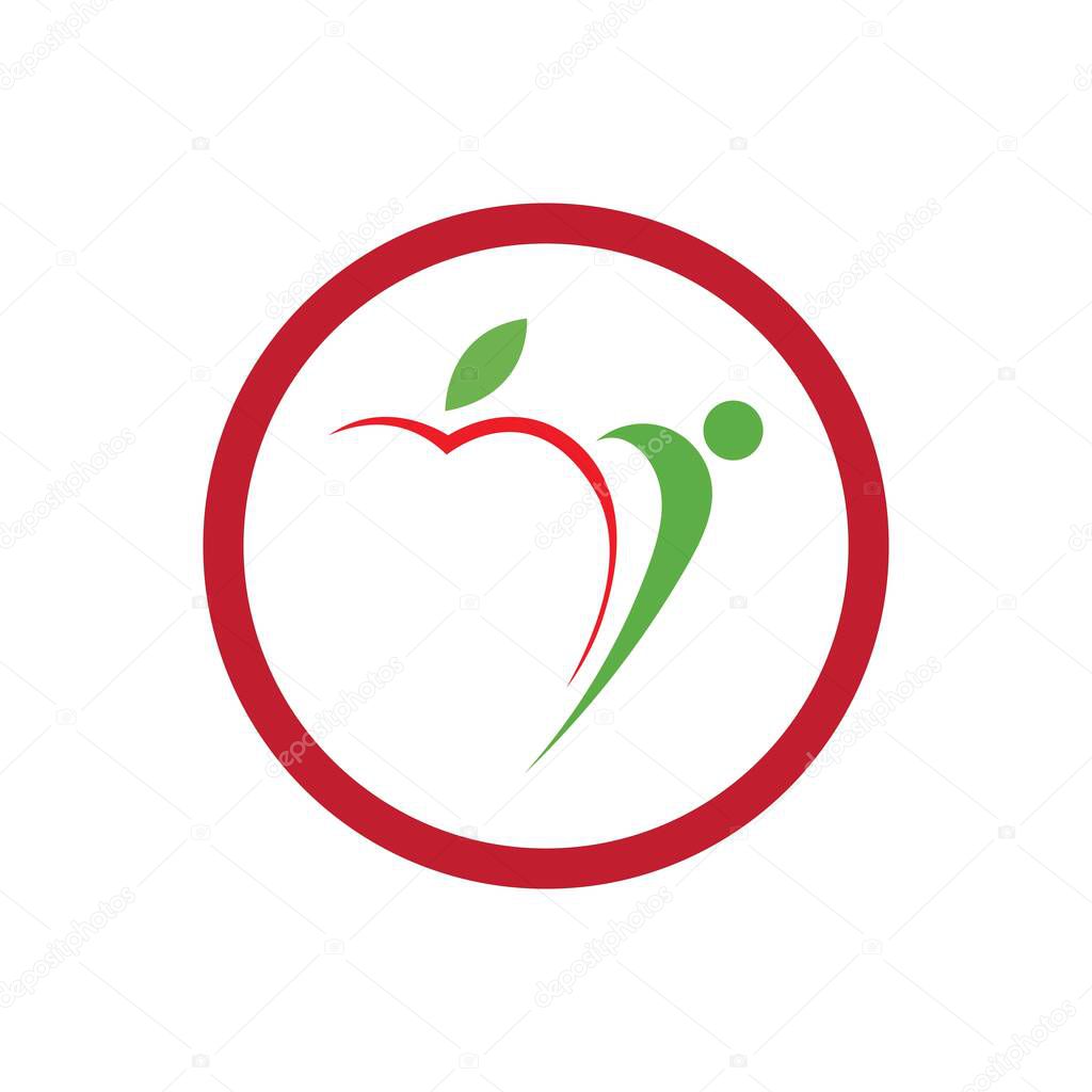 Apple vector illustration logo template