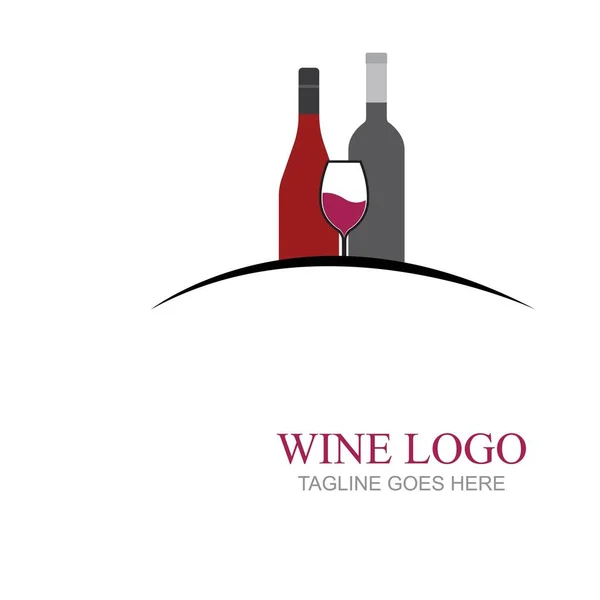 Wine Logo Vector Illustration Design Template — стоковый вектор