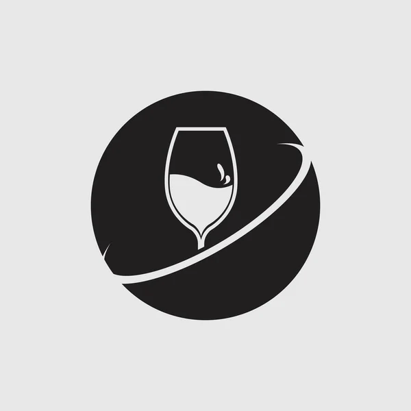 Modern Wine Logo Illustration Design Template — Stok Vektör