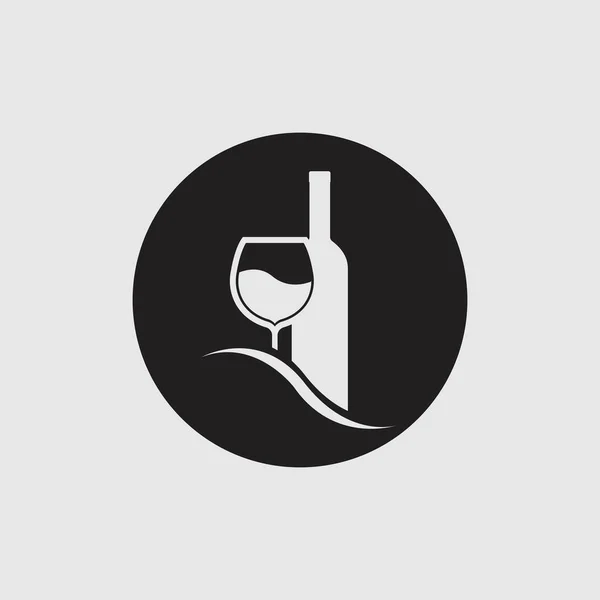 Modern Wine Logo Illustration Design Template — Image vectorielle