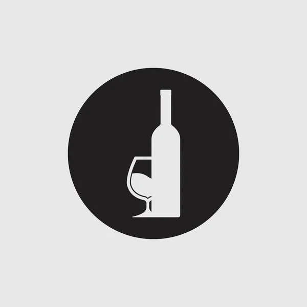 Modern Wine Logo Illustration Design Template - Stok Vektor