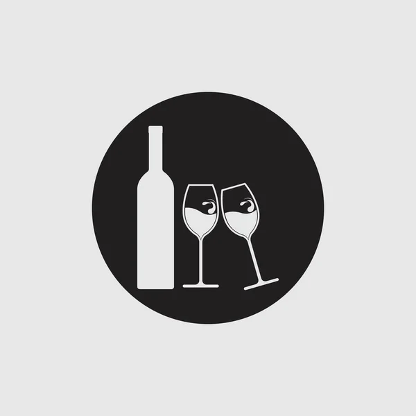 Modern Wine Logo Illustration Design Template — Vetor de Stock