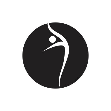 Modern Dans logosu vektör tasarımı sembolü