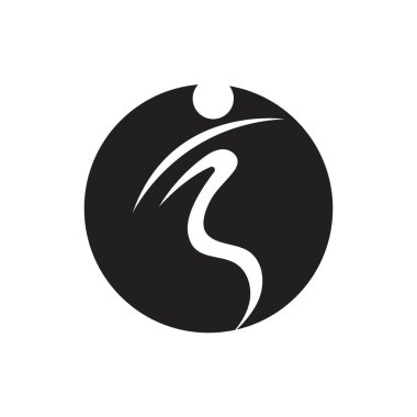 Modern Dans logosu vektör tasarımı sembolü