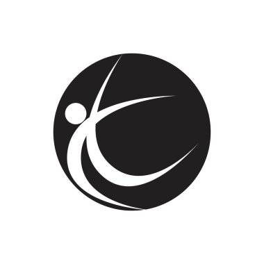 Modern Dans logosu vektör tasarımı sembolü