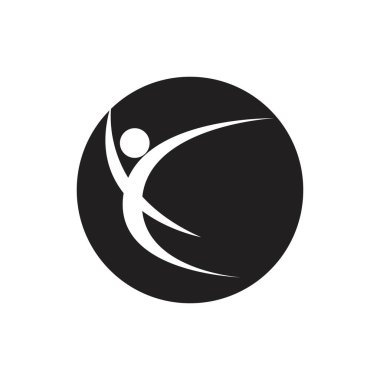 Modern Dans logosu vektör tasarımı sembolü