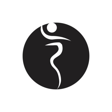 Modern Dans logosu vektör tasarımı sembolü