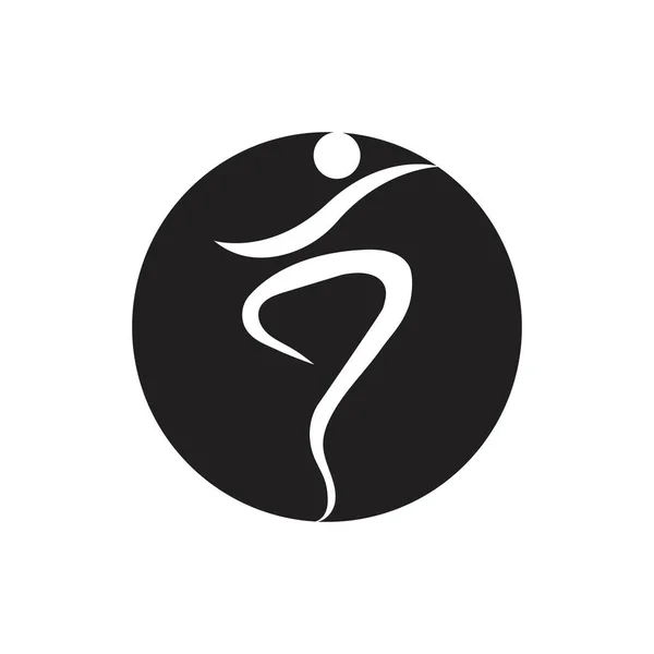 Modern Dance Logo Vector Design Symbol — Stock Vector