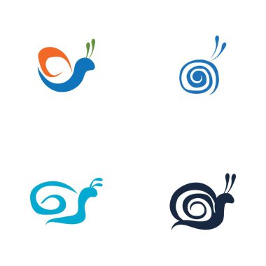 Salyangoz logo vektör tasarım örnekleme şablonu