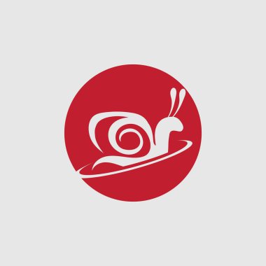 Salyangoz logo vektör tasarımı örnekleme şablonu