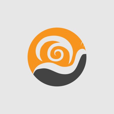 Salyangoz logo vektör tasarımı örnekleme şablonu