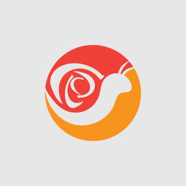 Salyangoz logo vektör tasarımı örnekleme şablonu