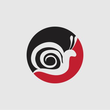 Salyangoz logo vektör tasarımı örnekleme şablonu