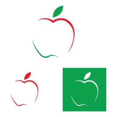 Elma logo vektör çizim şablonu seti