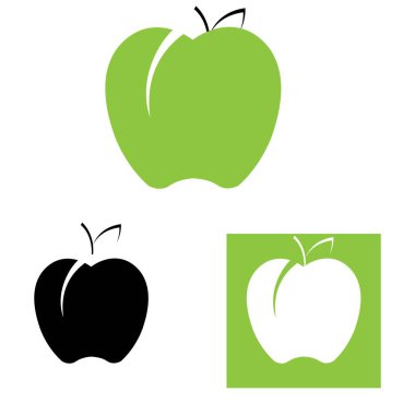 Elma logo vektör çizim şablonu seti