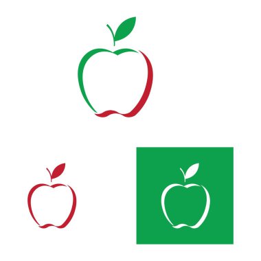 Elma logo vektör çizim şablonu seti