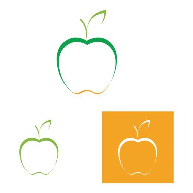 Elma logo vektör çizim şablonu seti