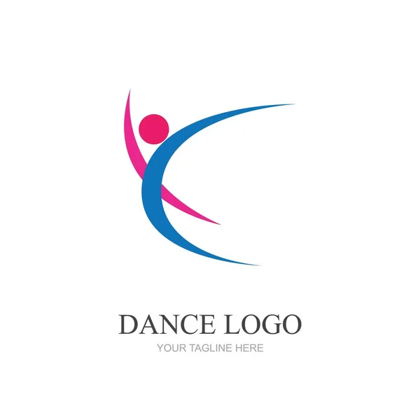 Dance Logo Vector Design Symbol — Stock Vector