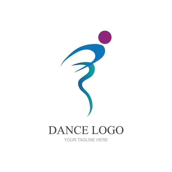 Logotipo Danza Vector Diseño Símbolo — Vector de stock