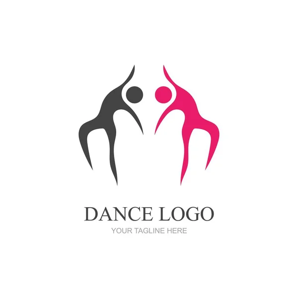 Logotipo Danza Vector Diseño Símbolo — Archivo Imágenes Vectoriales