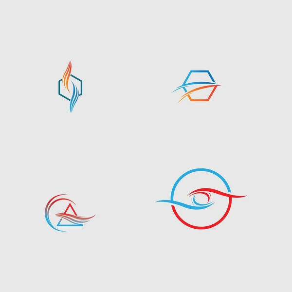 Set Von Heißen Und Kalten Logo Illustration Design Vorlage — Stockvektor
