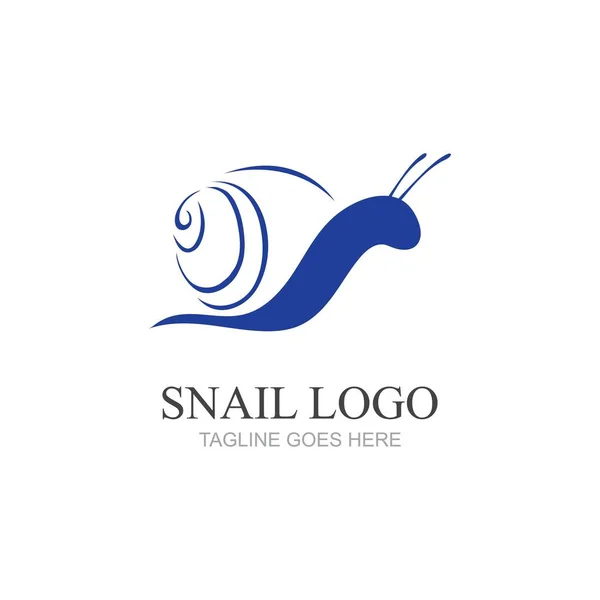 Snail Logo Vector Design Illustration Template — Stock Vector