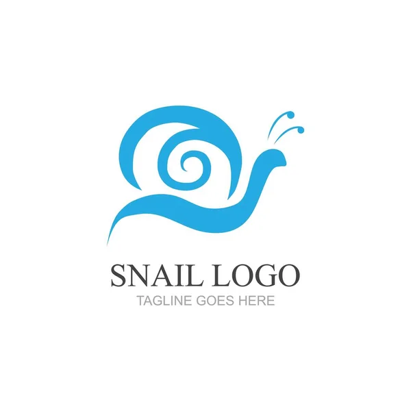 Snail Logo Vector Design Illustration Template — Stock Vector