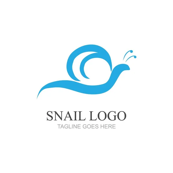 Snail Logo Vector Design Illustration Template — Stock Vector
