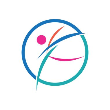 Dans logosu vektör tasarımı sembolü