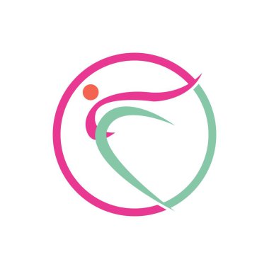 Dans logosu vektör tasarımı sembolü