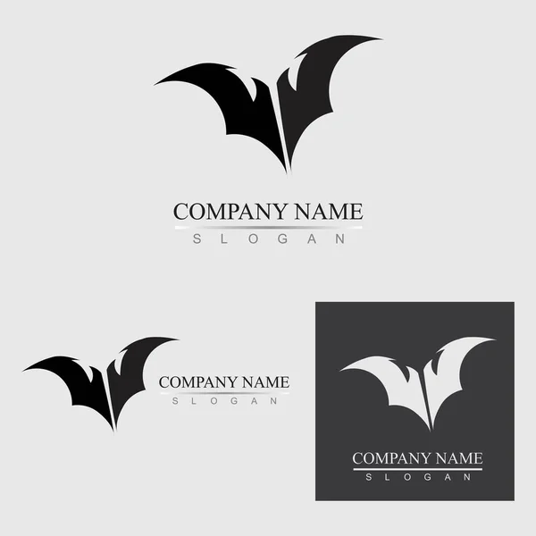 Bat Vektorové Logo Ilustrační Design Šablony — Stockový vektor