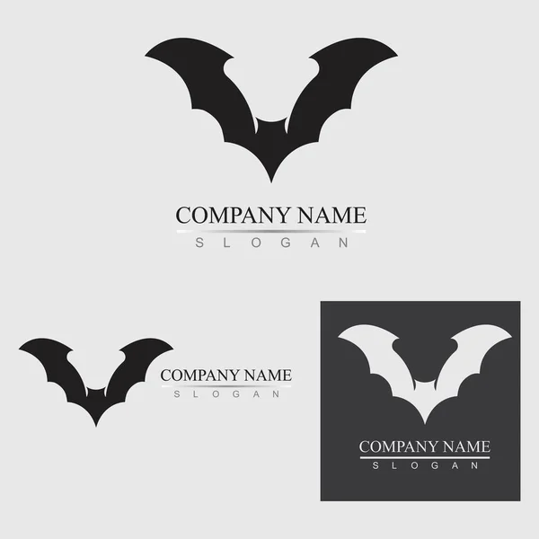 Bat Vektorové Logo Ilustrační Design Šablony — Stockový vektor