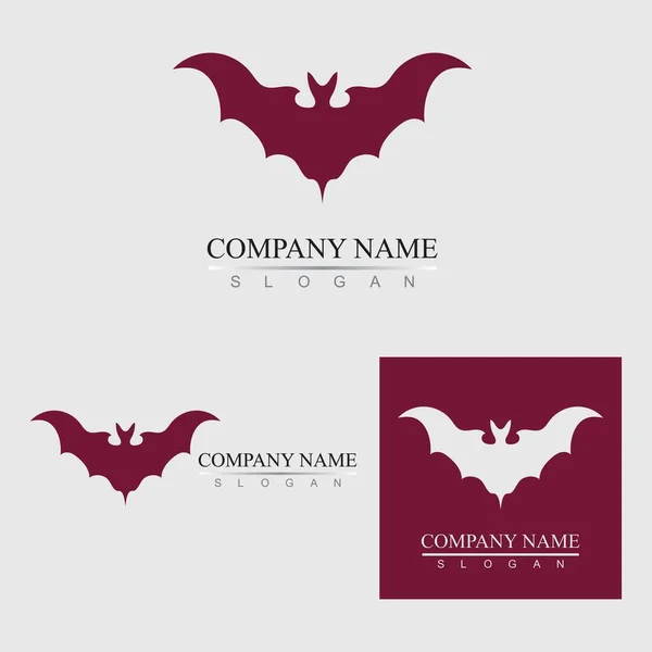 Bat Vektorové Logo Ilustrační Design Šablony — Stockový vektor