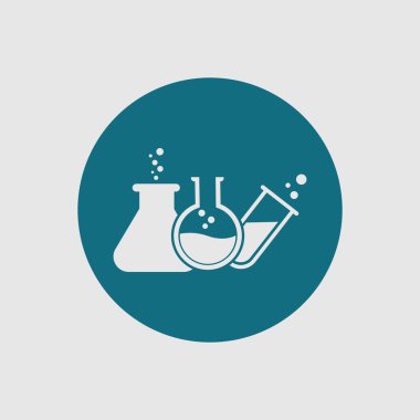 Laboratuar logo tasarım şablonunun vektör çizimi