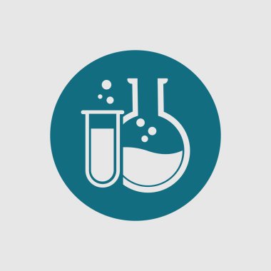 Laboratuar logo tasarım şablonunun vektör çizimi