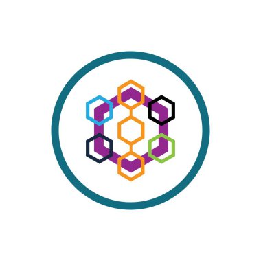 Blok zinciri logo çizim tasarımı teknolojisi