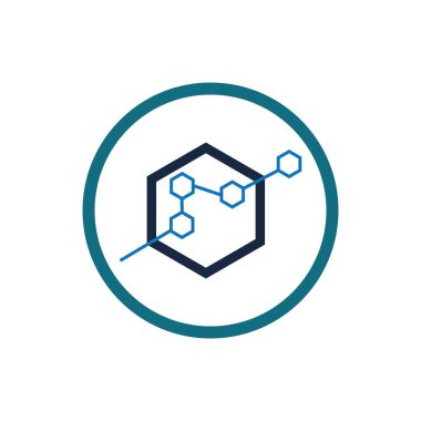 Blok zinciri logo çizim tasarımı teknolojisi