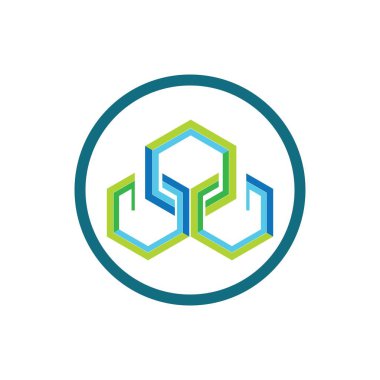 Blok zinciri logo çizim tasarımı teknolojisi