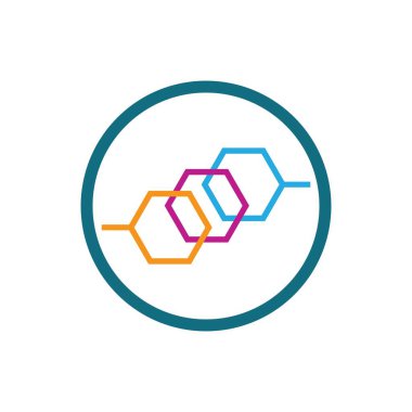 Blok zinciri logo çizim tasarımı teknolojisi