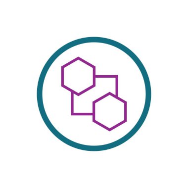 Blok zinciri logo çizim tasarımı teknolojisi