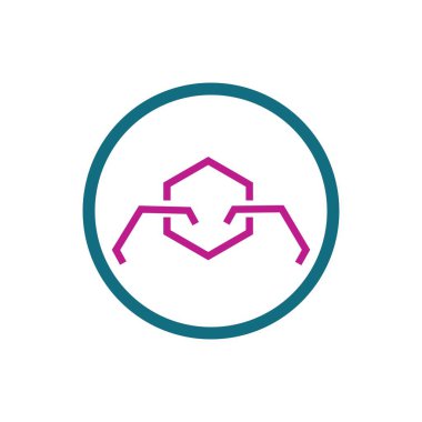 Blok zinciri logo çizim tasarımı teknolojisi