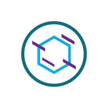 Blok zinciri logo çizim tasarımı teknolojisi
