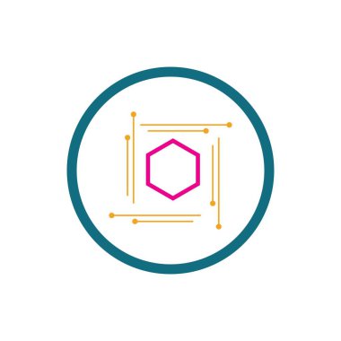 Blok zinciri logo çizim tasarımı teknolojisi